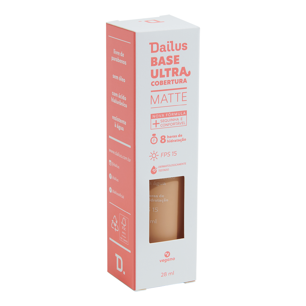 Base Líquida Dailus Ultra Cobertura D5 Médio 28 ml