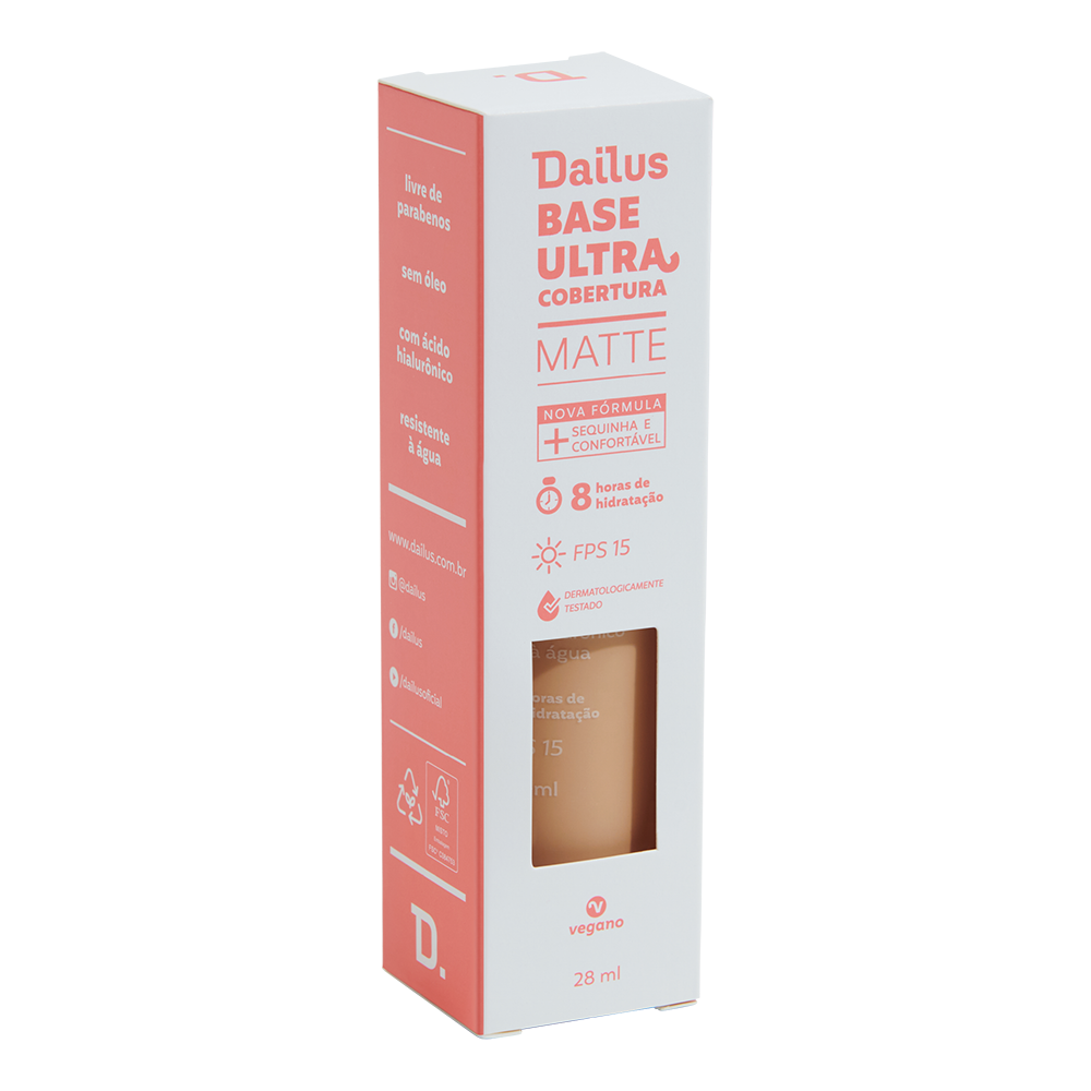 Base Líquida Dailus Ultra Cobertura D5 Médio 28 ml