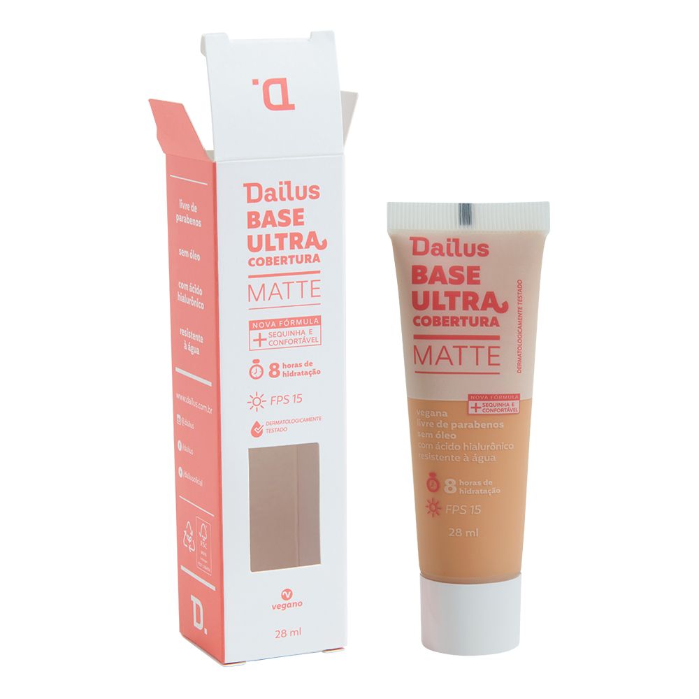 Base Líquida Dailus Ultra Cobertura D5 Médio 28 ml