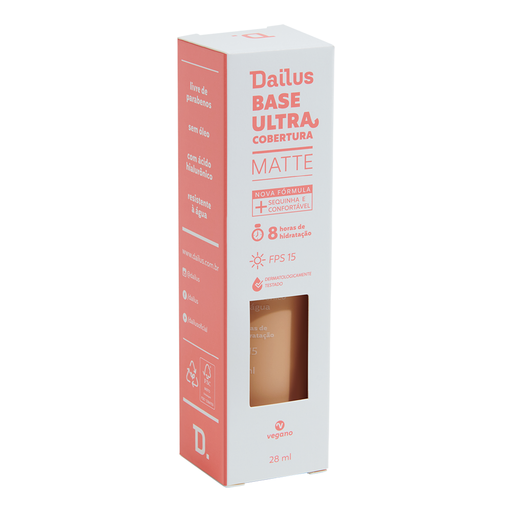 Base Líquida Dailus Ultra Cobertura D6 Médio 28 ml