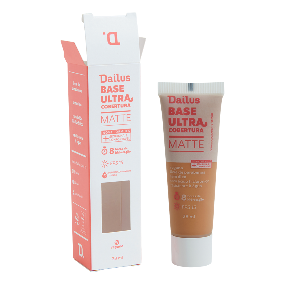 Base Líquida Dailus Ultra Cobertura D7 Médio 28 ml