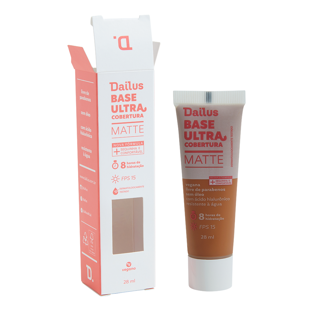 Base Líquida Dailus Ultra Cobertura D8 Médio 28 ml