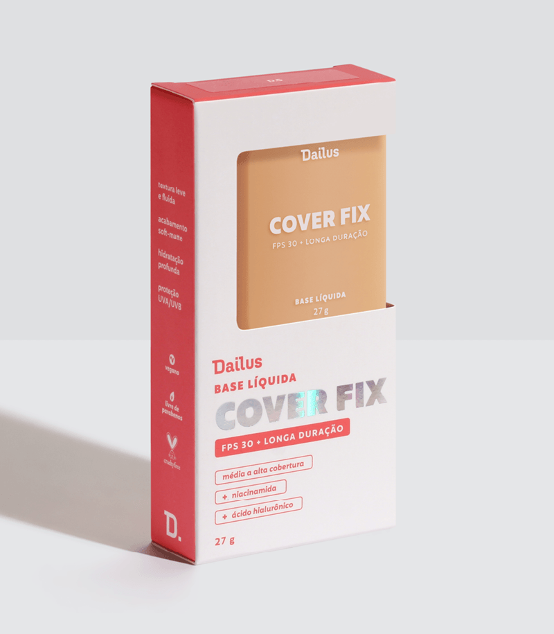 Base Líquida Dailus Cover Fix D5 Médio 27 g