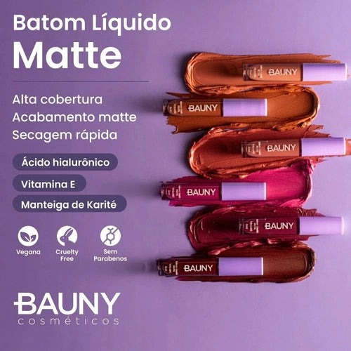 Batom Líquido Bauny 5g Cor 100