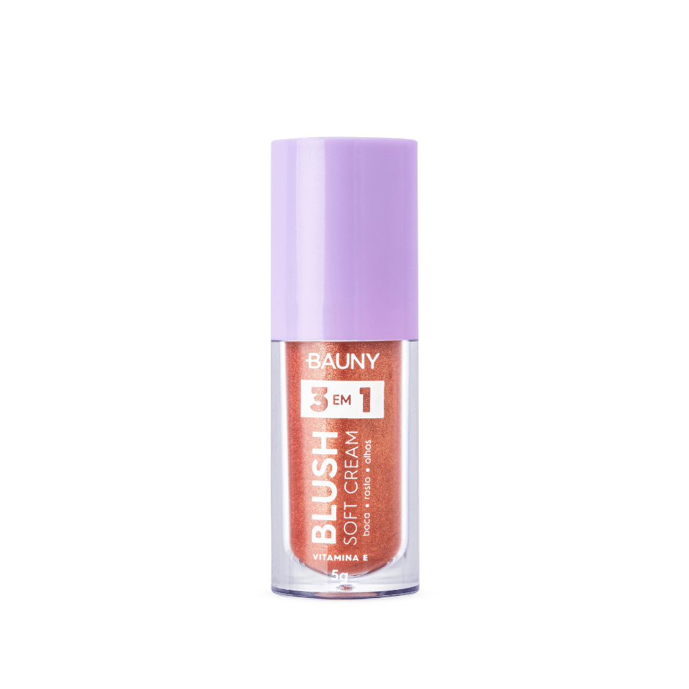 Blush Líquido Bauny 3 em 1 Soft Cream 5g Bossy