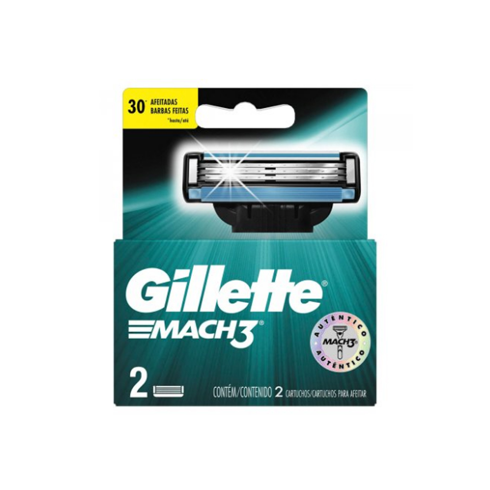 Carga Gillette para Aparelho Mach3 com 2 Unidades