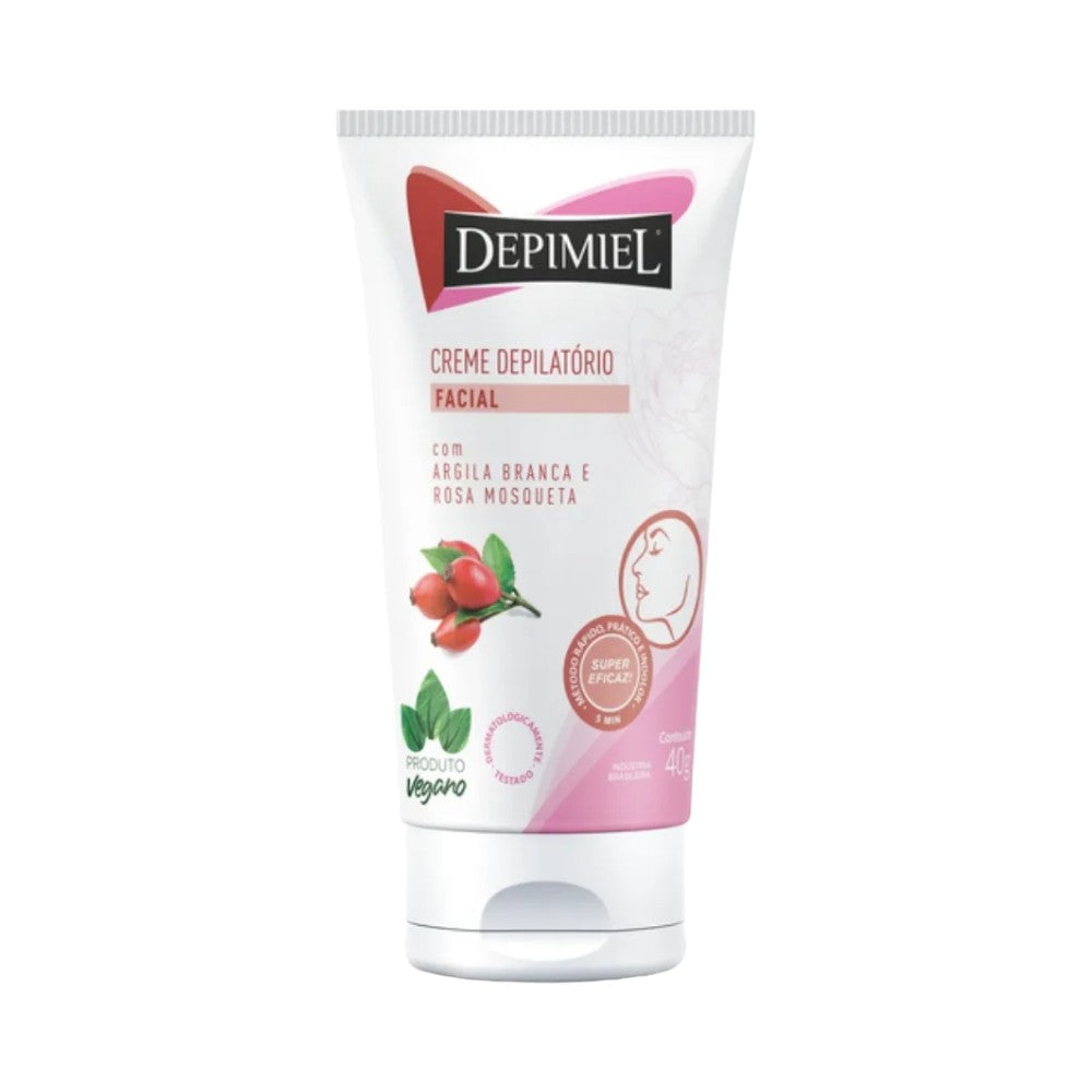 Cera Depilatória Facial Depimiel Argila Branca e Rosa Mosqueta 40 g