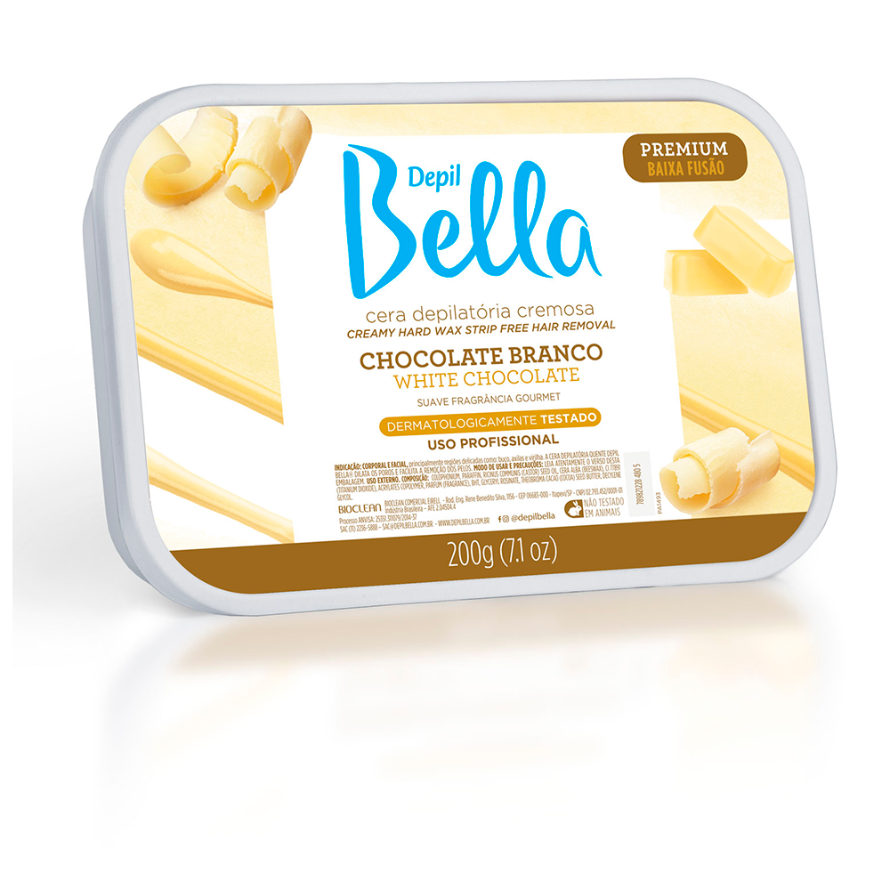 Cera Depilatória Depil Bella Quente Chocolate Branco 200g