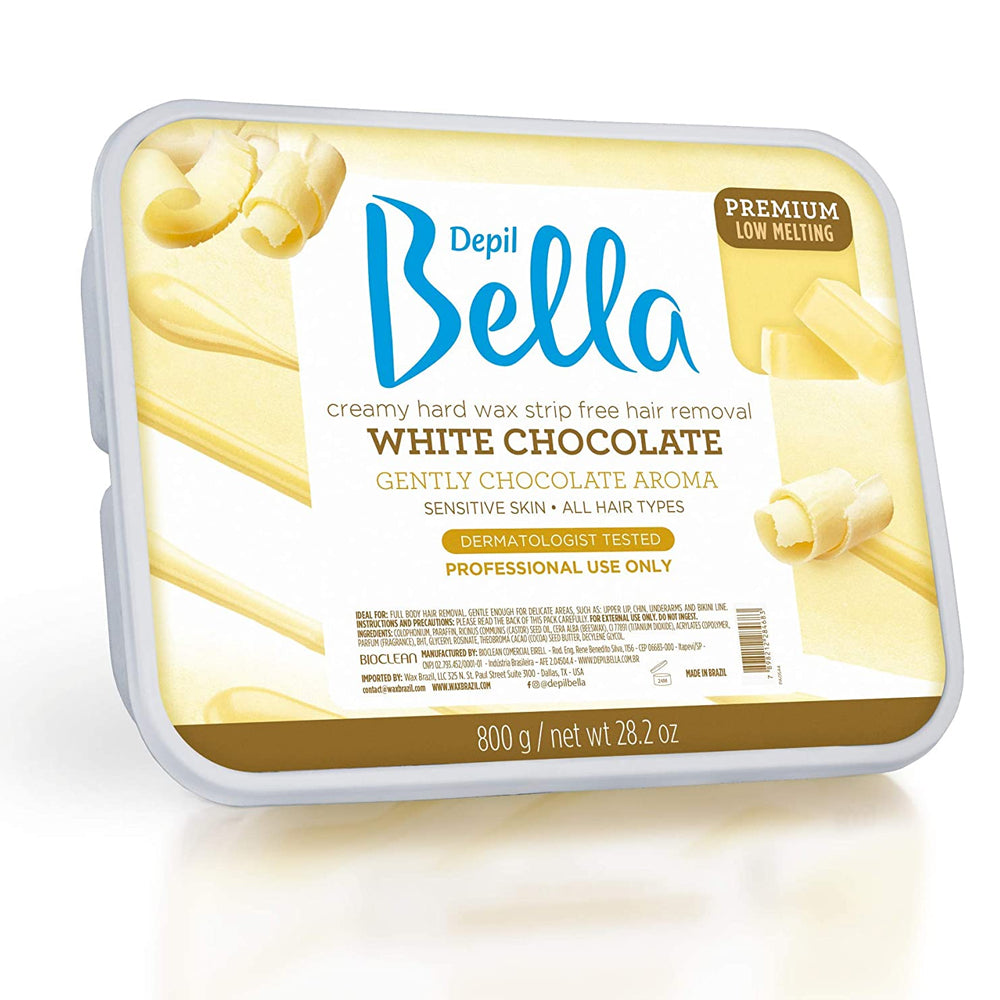 Cera Depilatória Depil Bella Quente Chocolate Branco 800g