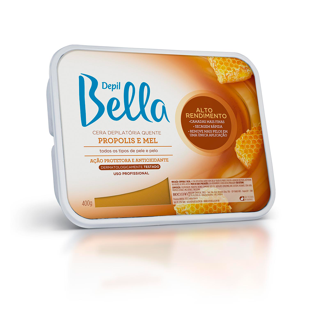 Cera Depilatória Depil Bella Quente Própolis e Mel 400g