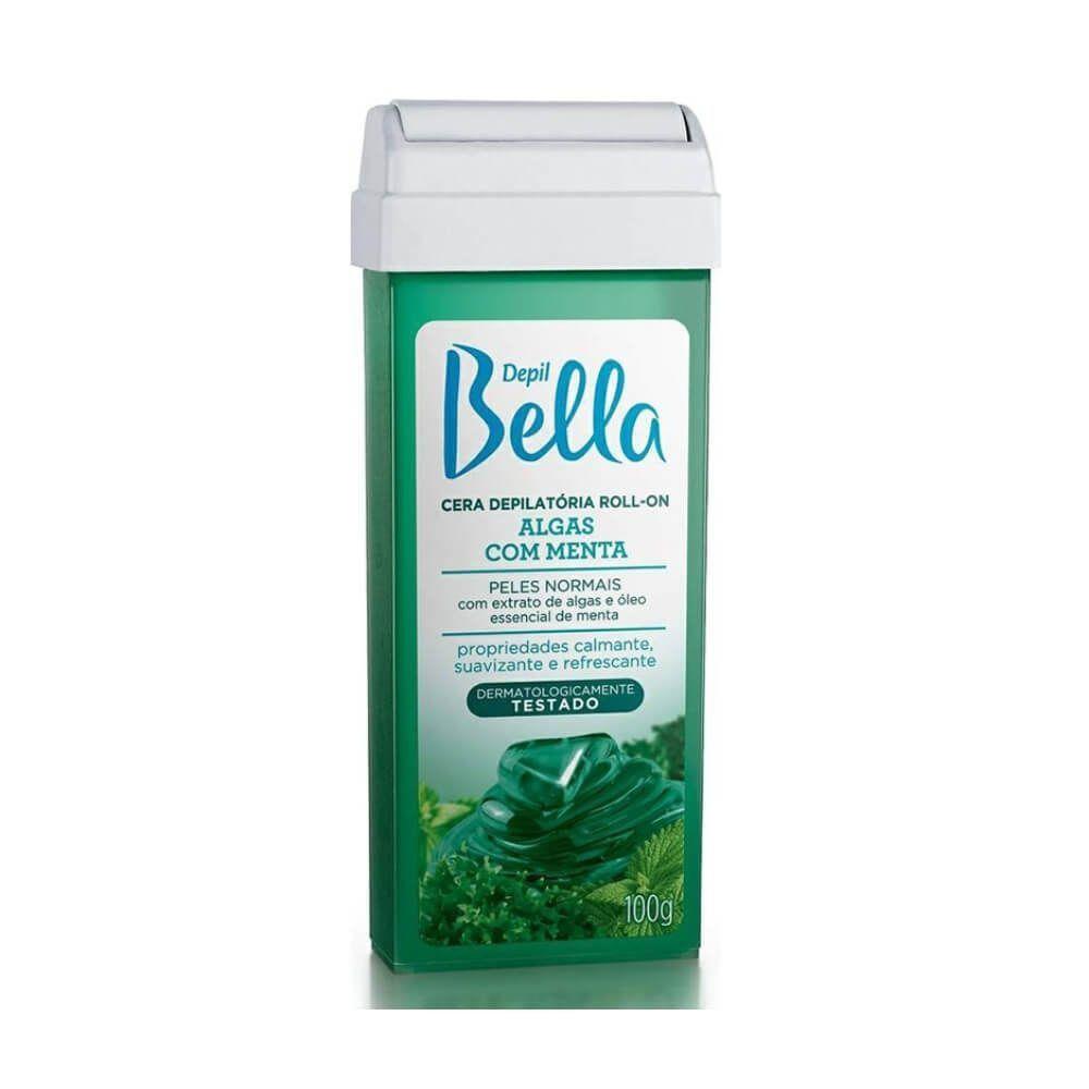 Cera Depilatória Depil Bella Roll-on Algas com Menta 100g