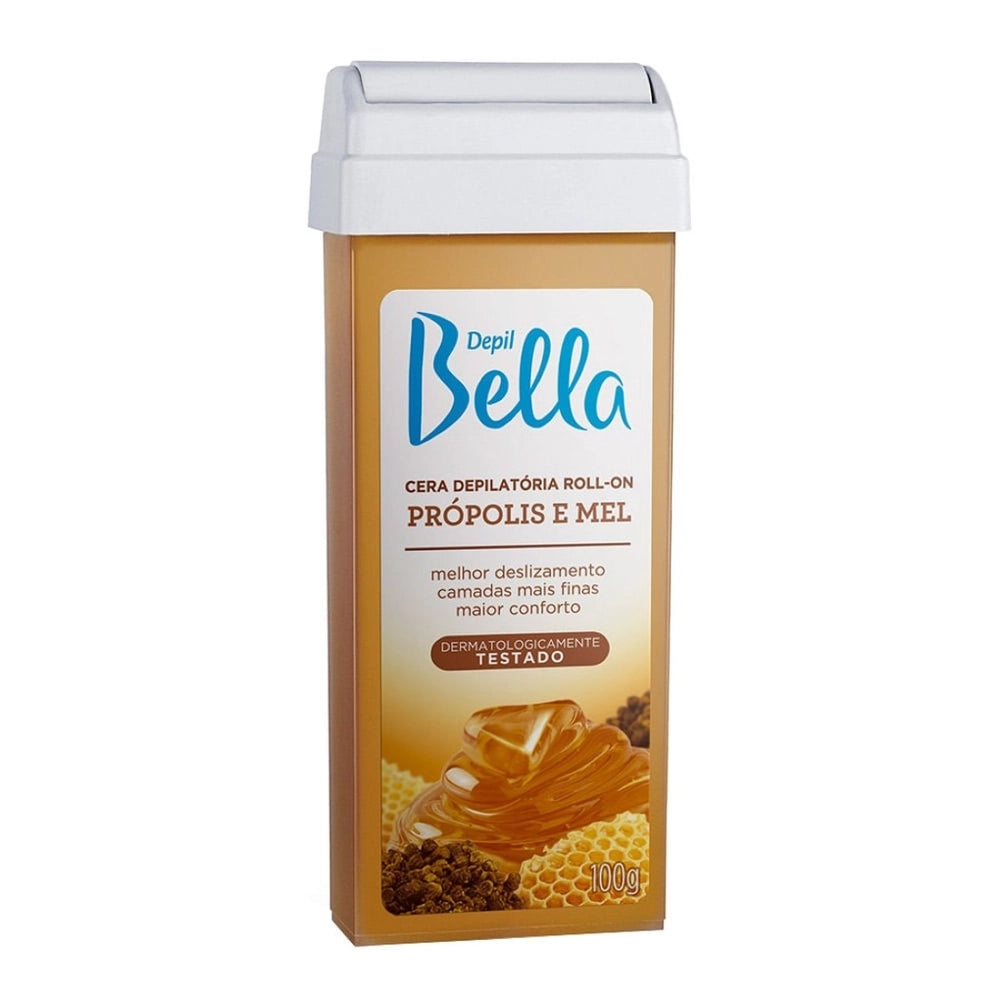 Cera Depilatória Depil Bella Roll-on Mel e Própolis 100g