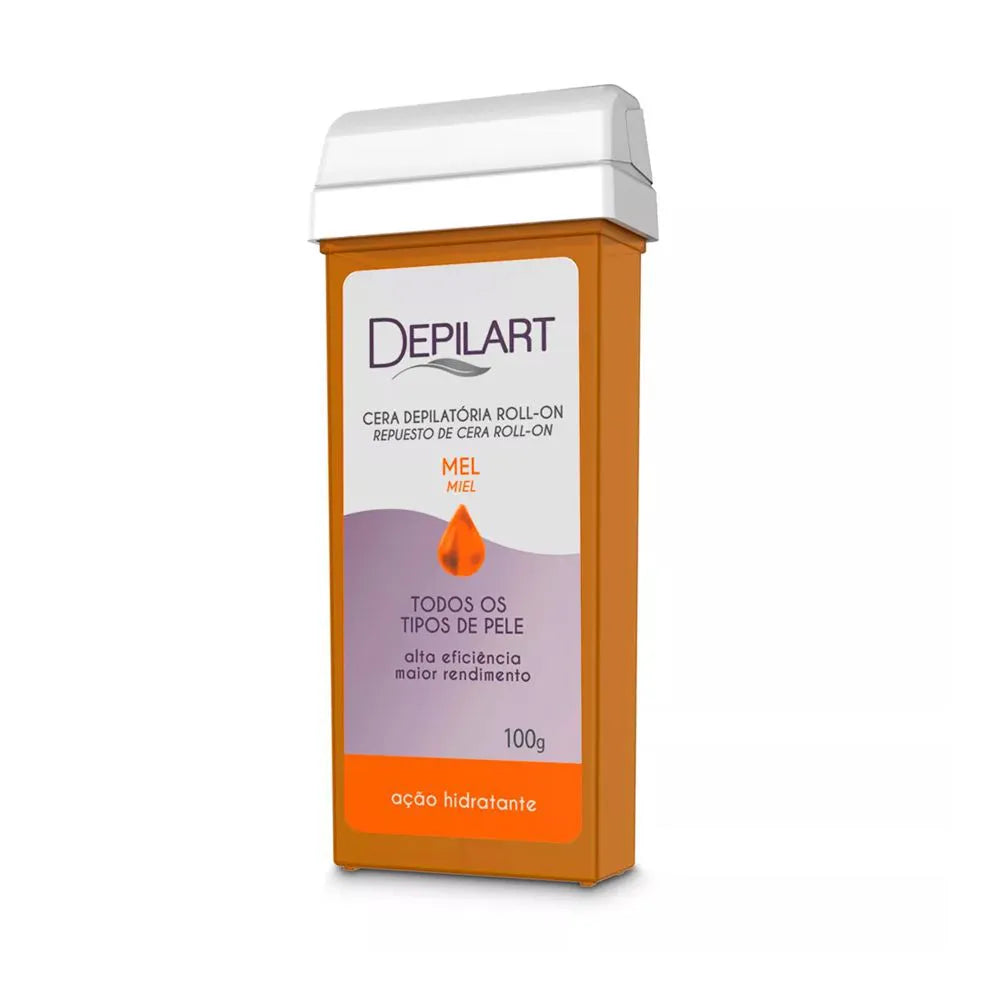 Cera Depilatória Depilart Refil Roll-on Mel 100g