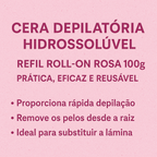 Cera Depilatória Depilart Refil Roll-on Rosa 100g