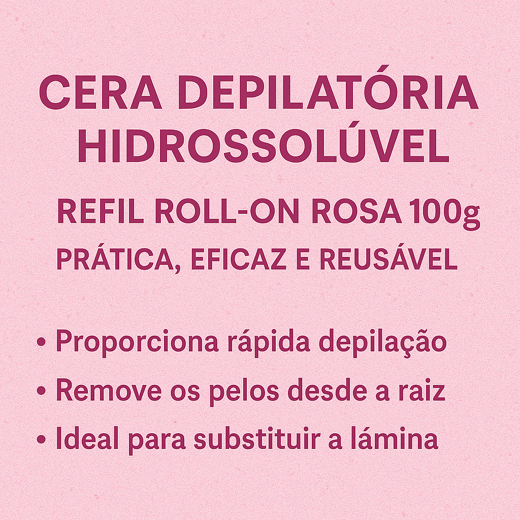Cera Depilatória Depilart Refil Roll-on Rosa 100g