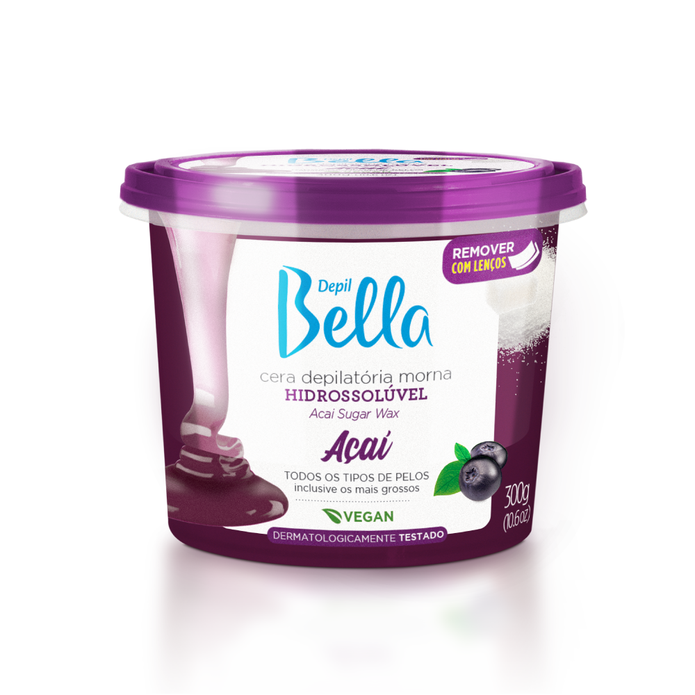 Cera Hidrossolúvel Depil Bella Açaí 600g