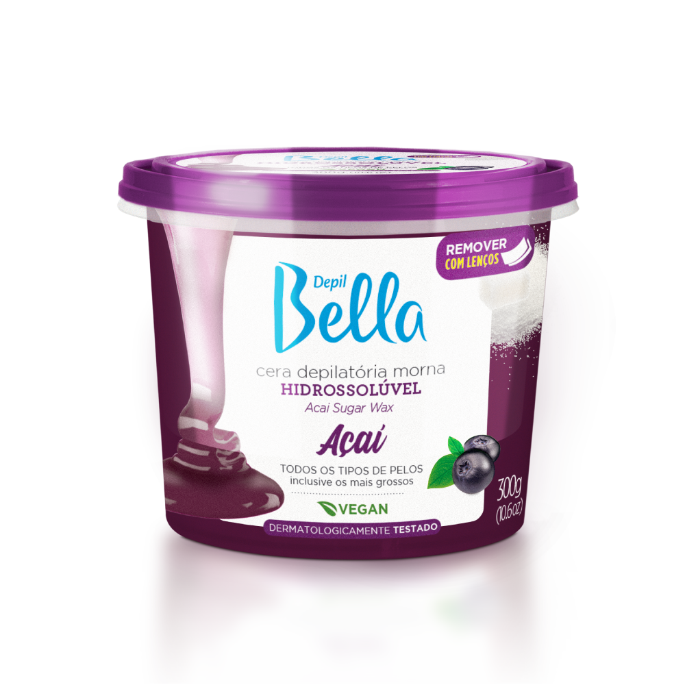 Cera Hidrossolúvel Depil Bella Açaí 600g