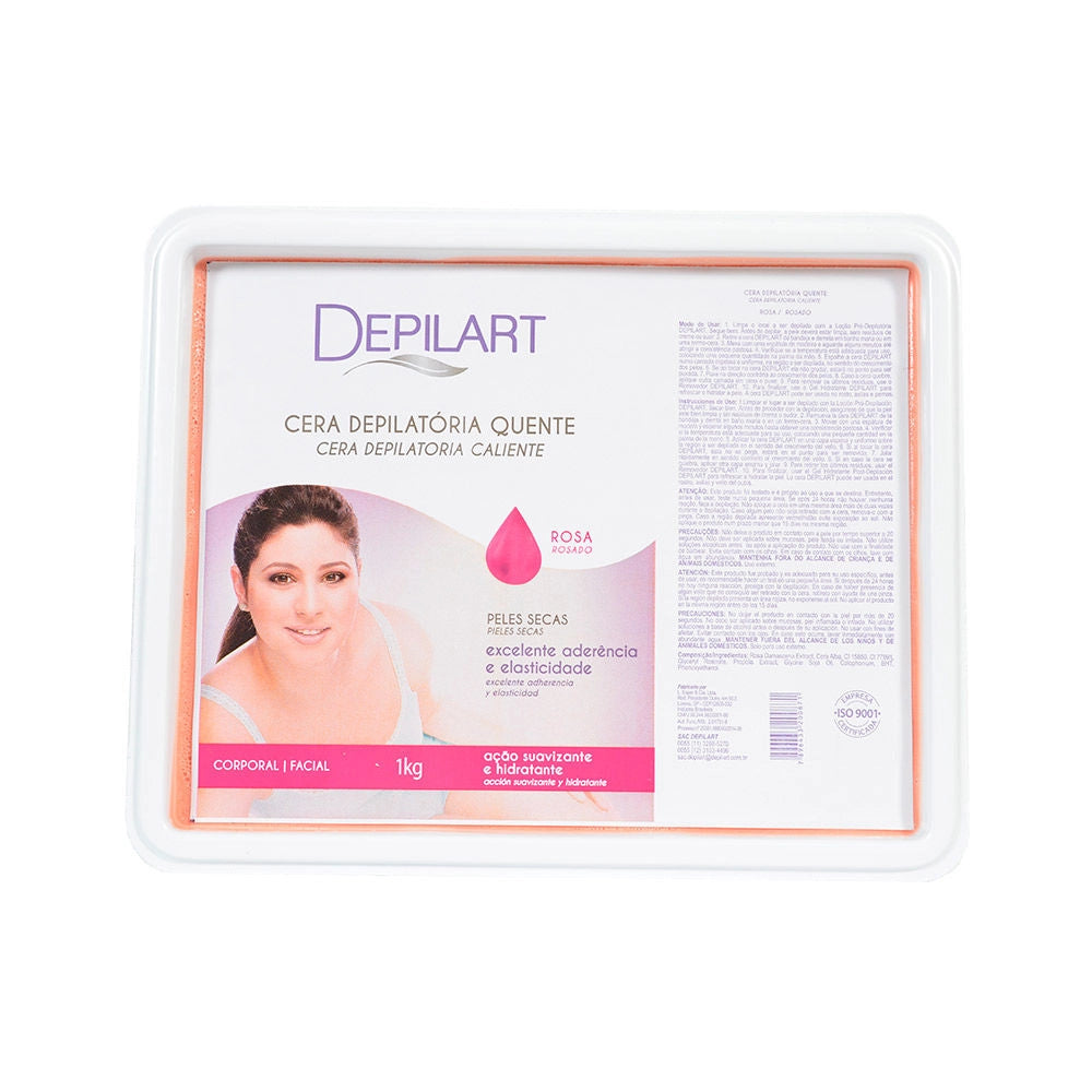Cera Depilatória Depilart Quente Rosa 1kg