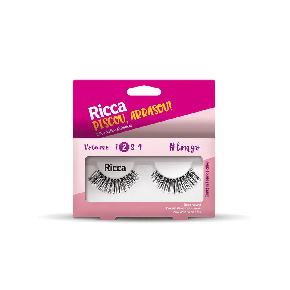 Cílios Postiços Ricca Longo Volume 02 Ref. 307