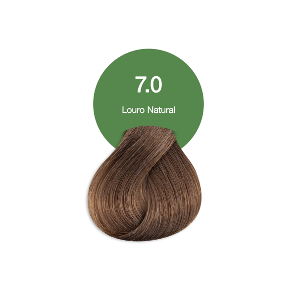 Coloração Creme Permanente Vegana Acquaflora 7.0 Louro Natural Acinzentado 60g