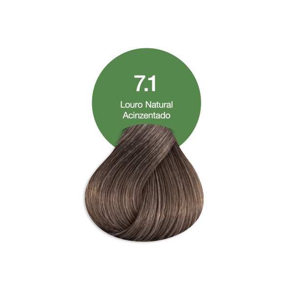Coloração Permanente Acquaflora Louro Natural Acinzentado 7.1