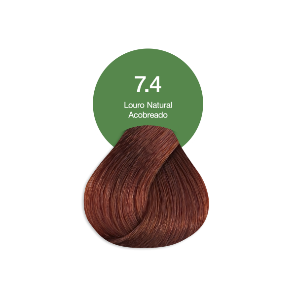 Coloração Creme Permanente Vegana Acquaflora 7.4 Louro Natural Acobreado 60g