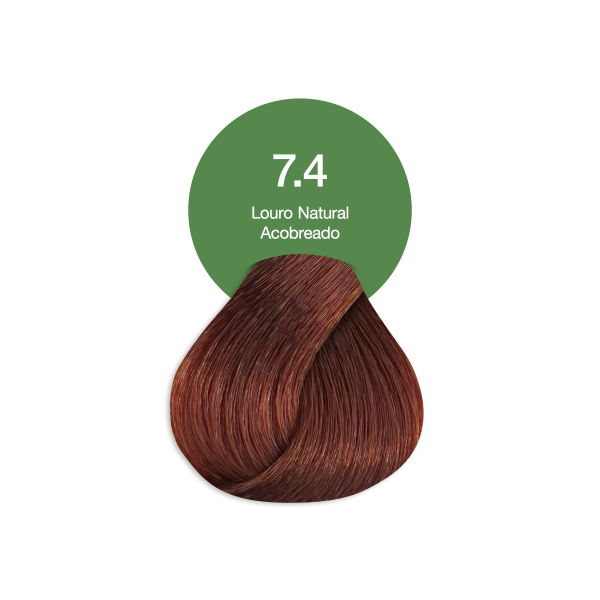 Coloração Creme Permanente Vegana Acquaflora 7.4 Louro Natural Acobreado 60g