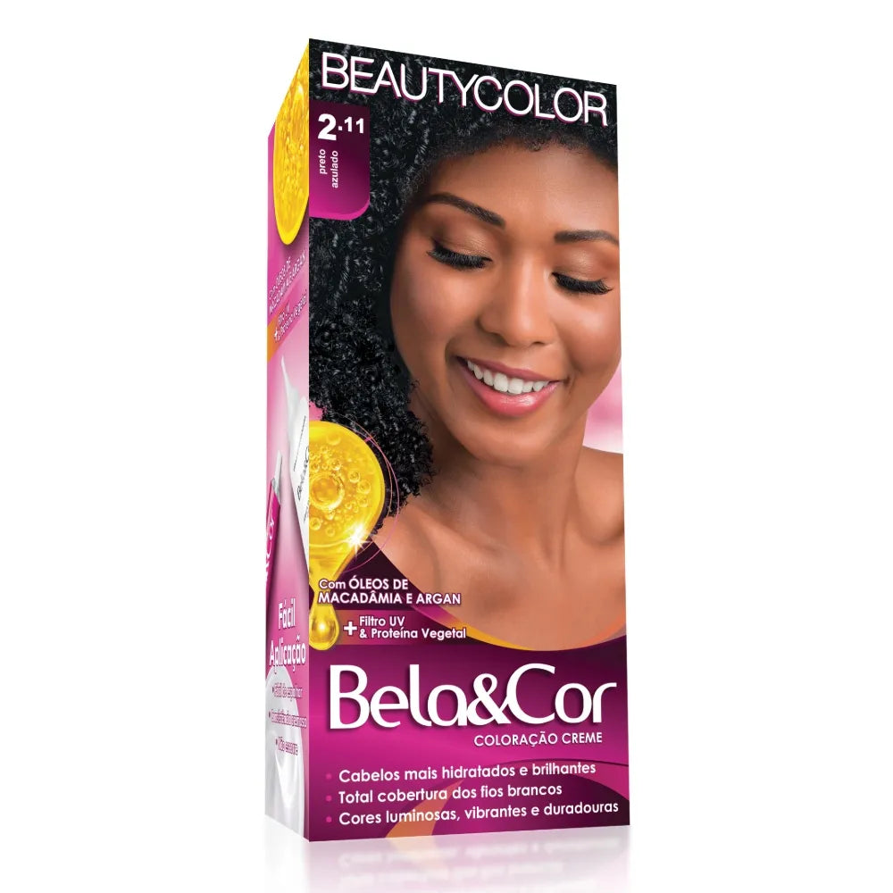 Coloração Creme Bela e Cor Mini Kit Cor 2.11