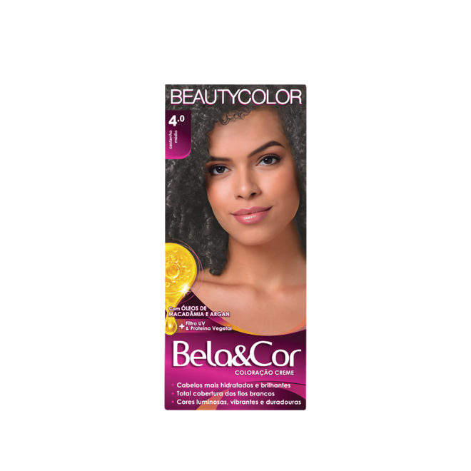 Coloração Creme Bela e Cor Mini Kit Cor 4.0