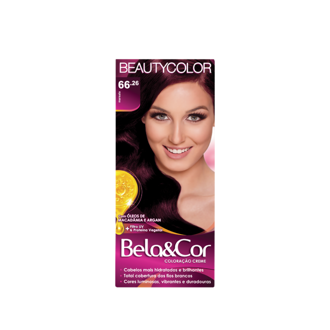 Coloração Creme Bela e Cor Mini Kit Cor 66.26