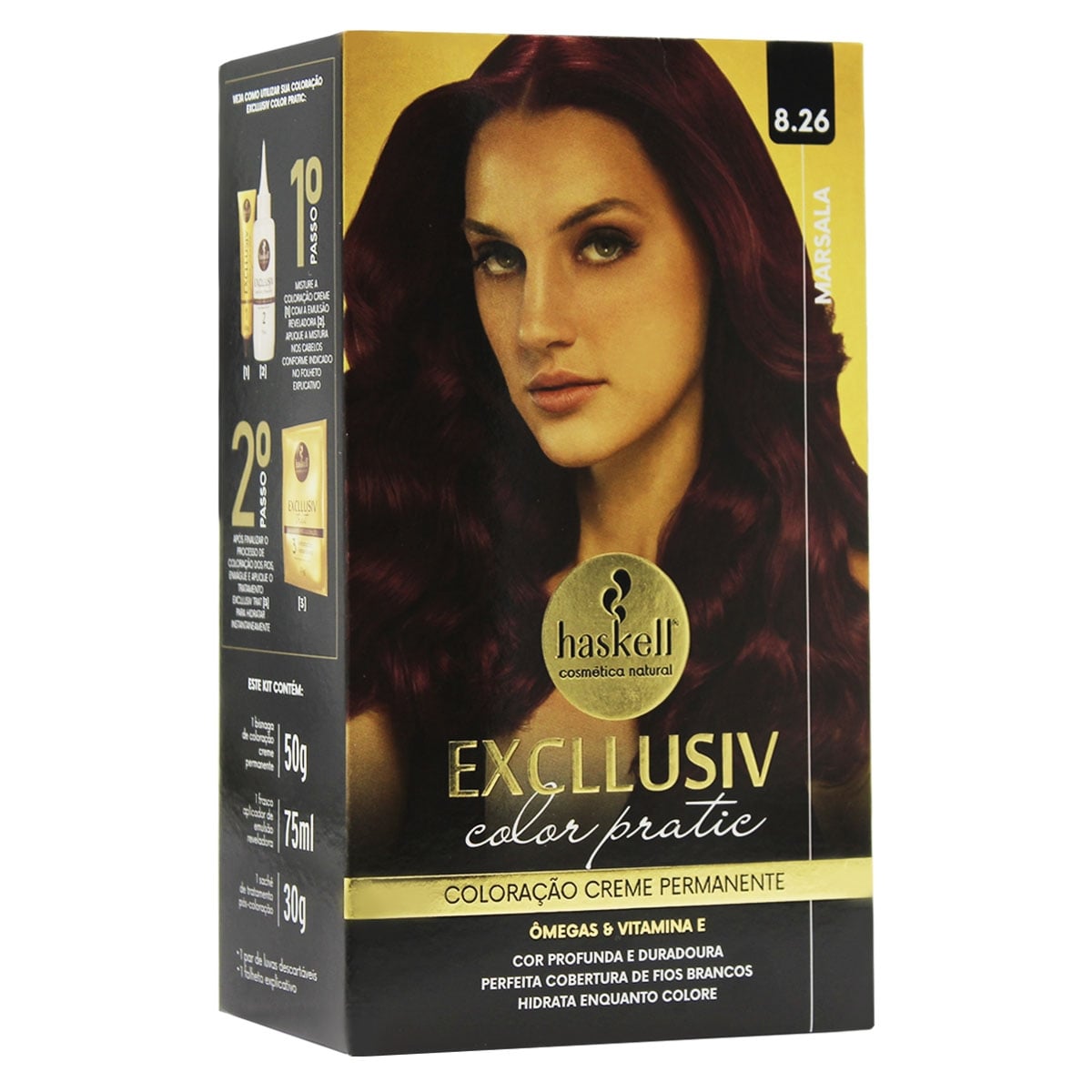 Coloração Excllusiv Color Pratic 8.26 Marsala Haskell