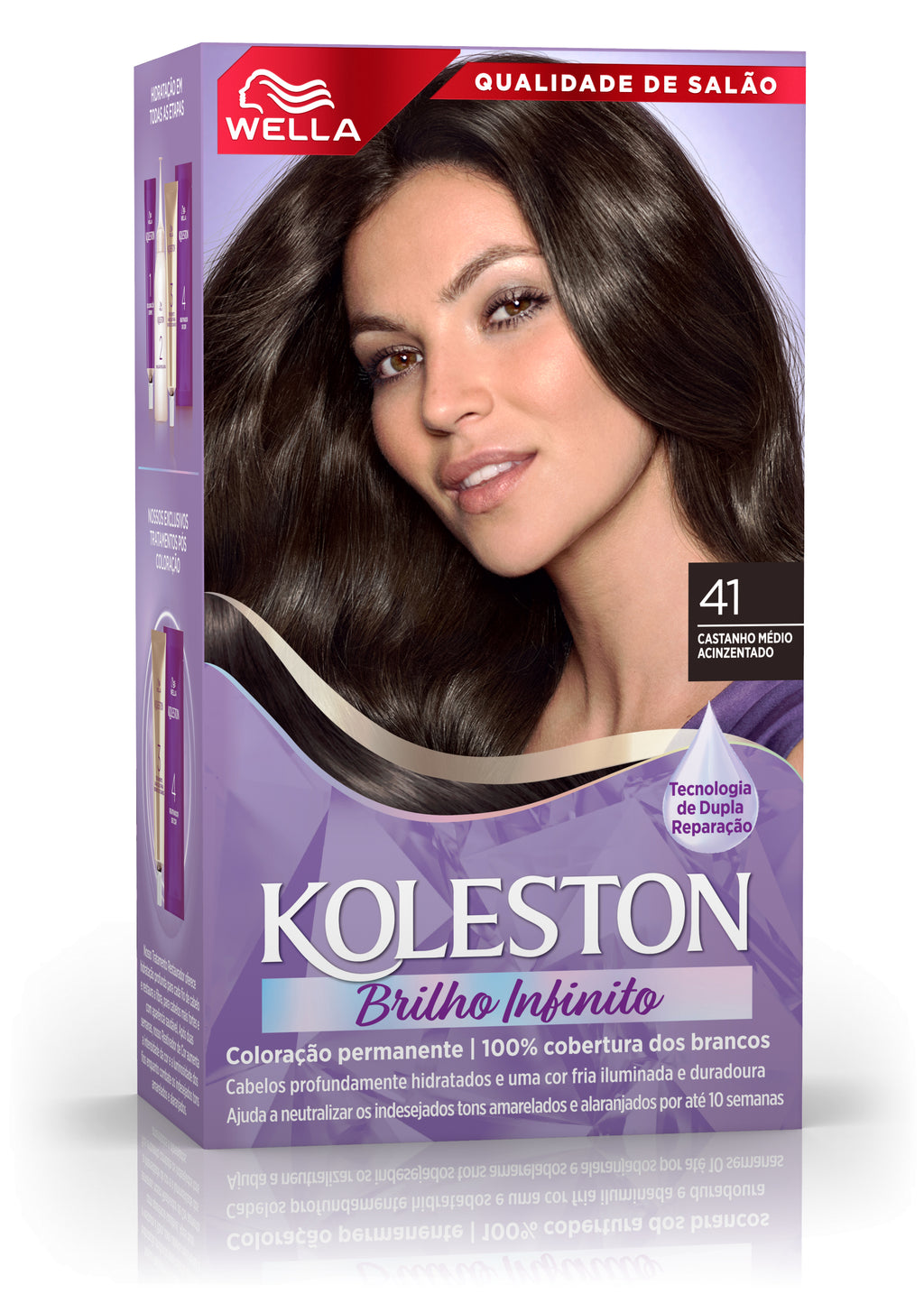 Coloração Koleston Kit Castanho Médio CZ Brilho Infinito Nº 41