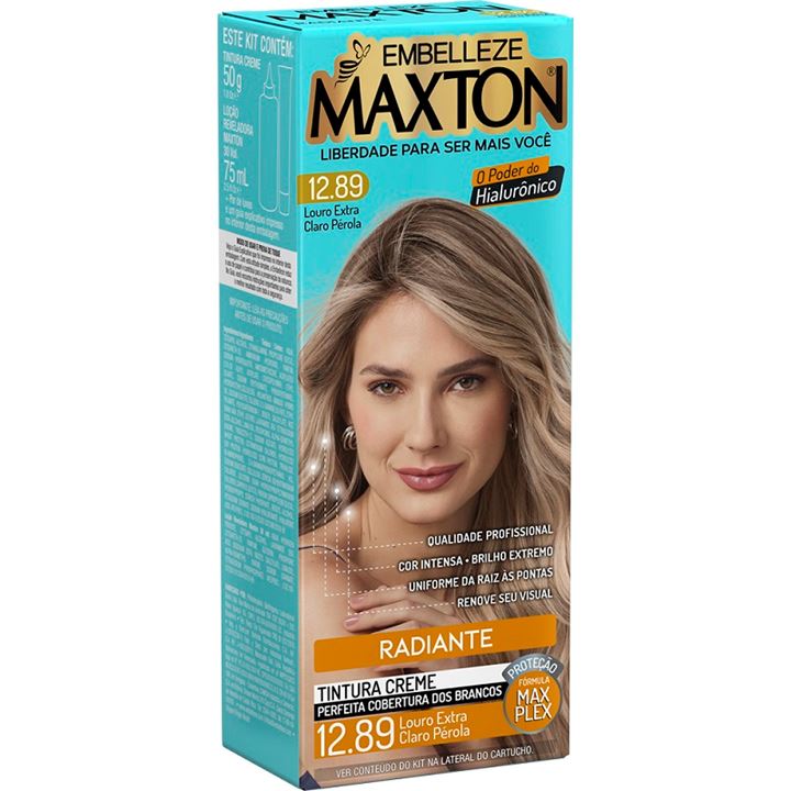 Coloração Embelleze Maxton Kit Prático 12.89 Louro Extra Claro Pérola