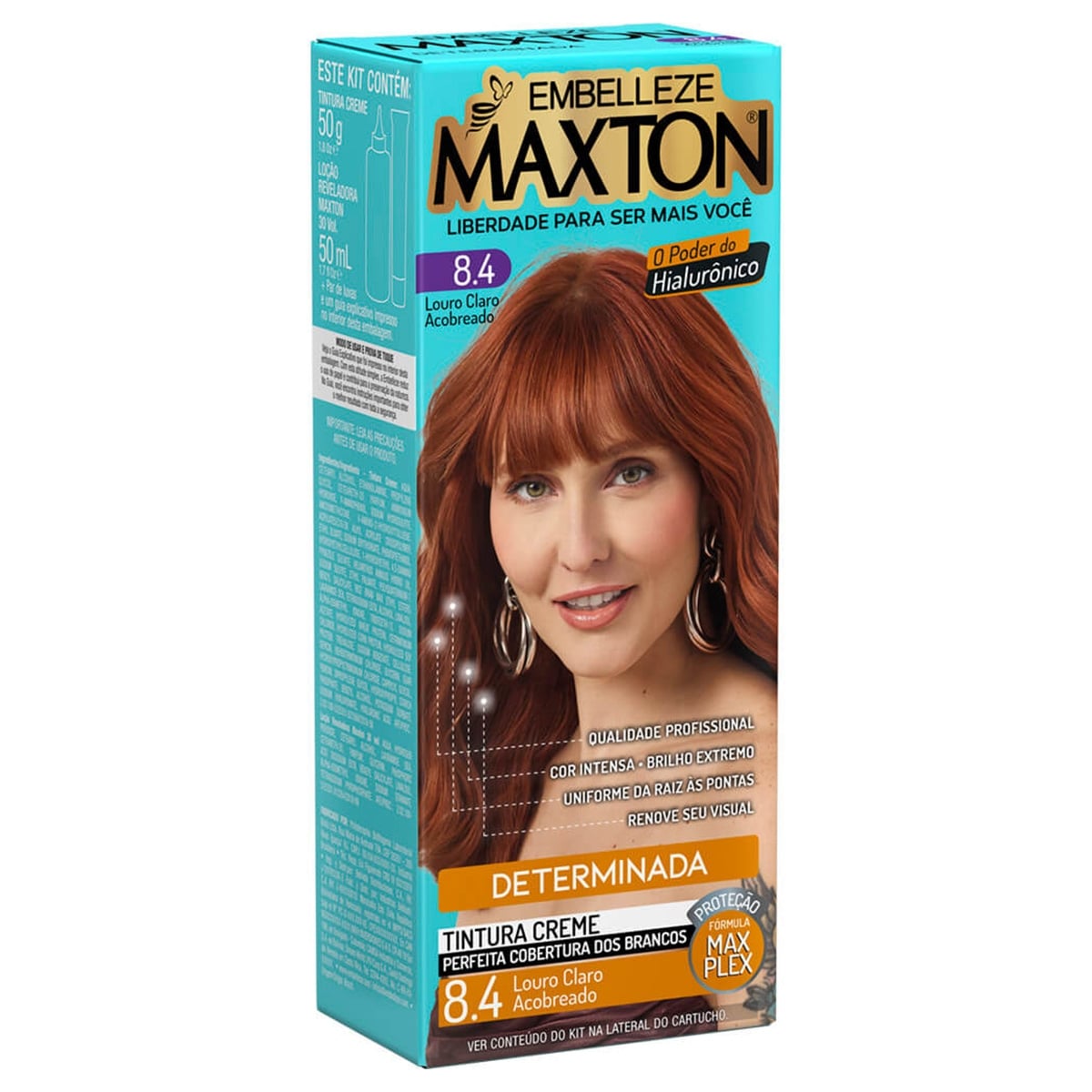 Coloração Embelleze Maxton Kit Prático 8.4 Louro Claro Acobreado