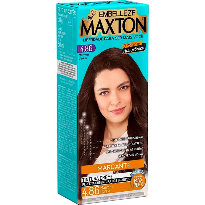 Coloração Embelleze Maxton Kit Prático Marrom Cereja 4.86