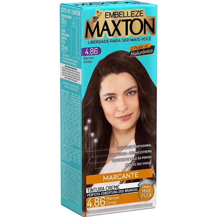 Coloração Embelleze Maxton Kit Prático Marrom Cereja 4.86