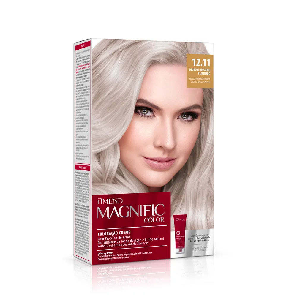 Coloração Amend Magnific Color Louro Claríssimo Platinado 12.11
