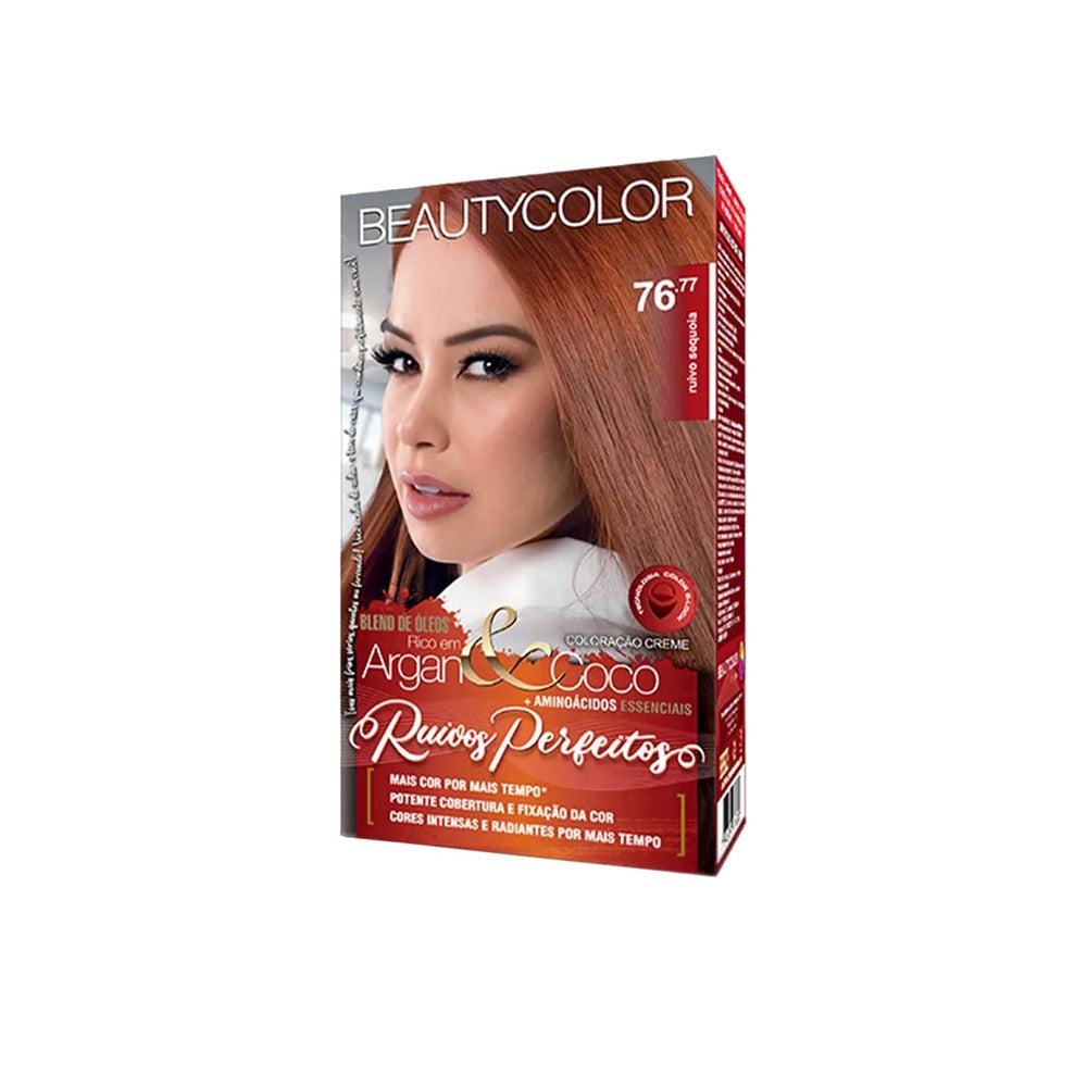 Coloração Beauty Color Kit Creme Ruivo Sequoia 76.77