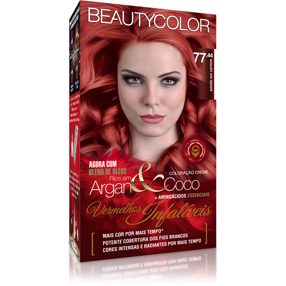 Coloração Beautycolor Kit Vermelhos Infalíveis Paixão em Carmim 77.44