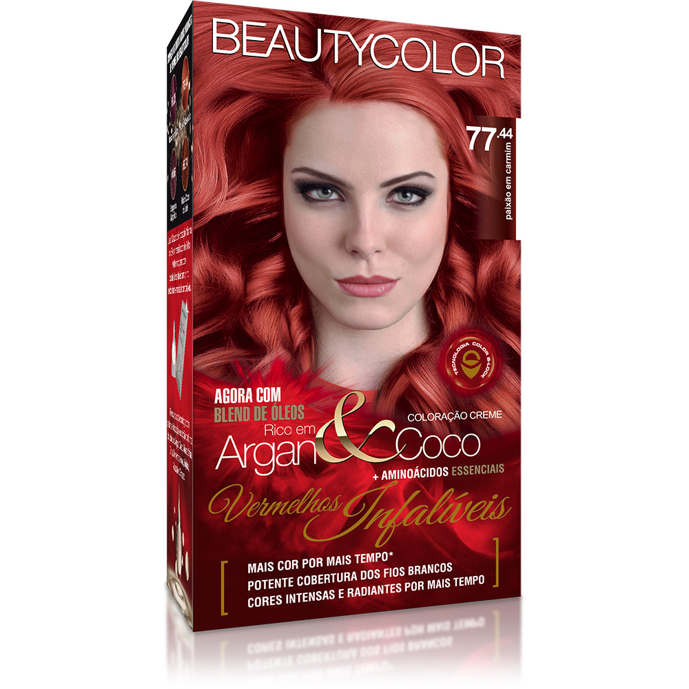 Coloração Beautycolor Kit Vermelhos Infalíveis Paixão em Carmim 77.44