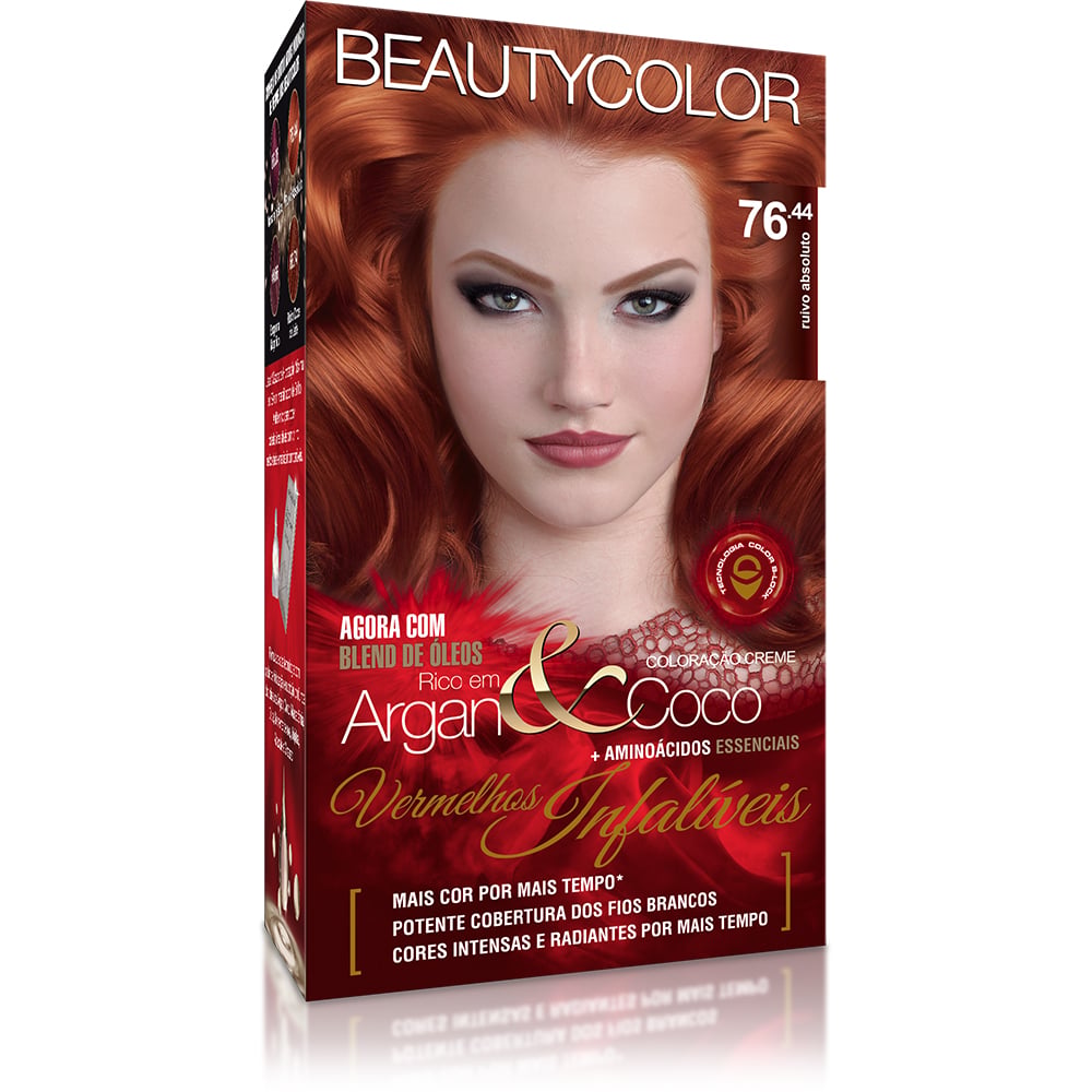 Coloração Beautycolor Kit Vermelhos Infalíveis Ruivo Absoluto 76.44
