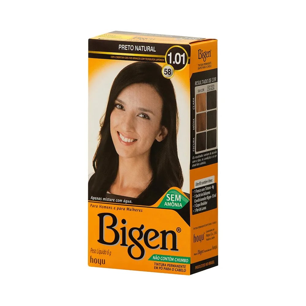 Coloração Bigen em Pó Preto Natural