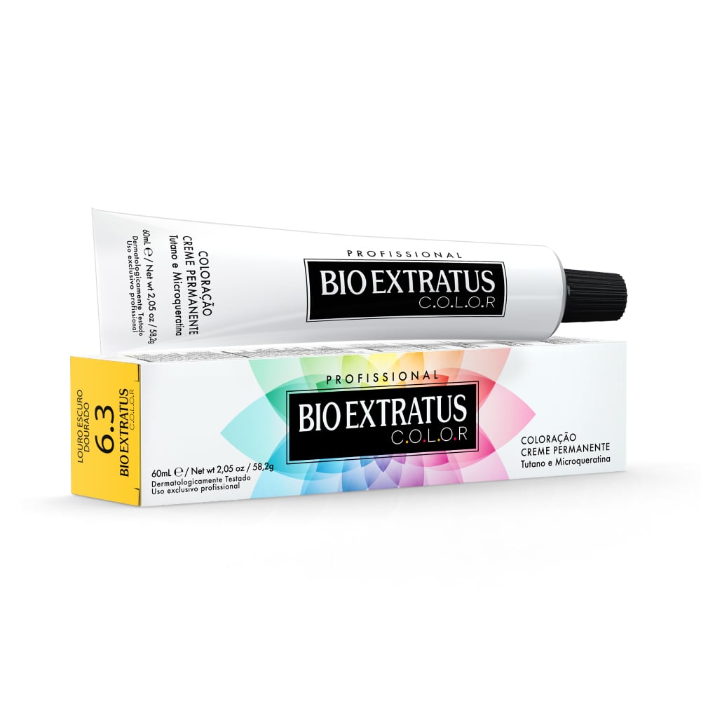 Coloração Bio Extratus Color Louro Escuro Dourado 6.3