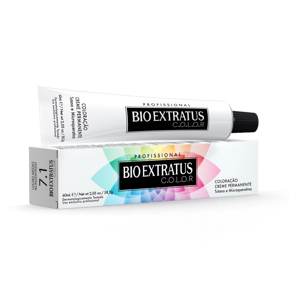 Coloração Bio Extratus Color Louro Médio Acinzentado 7.1