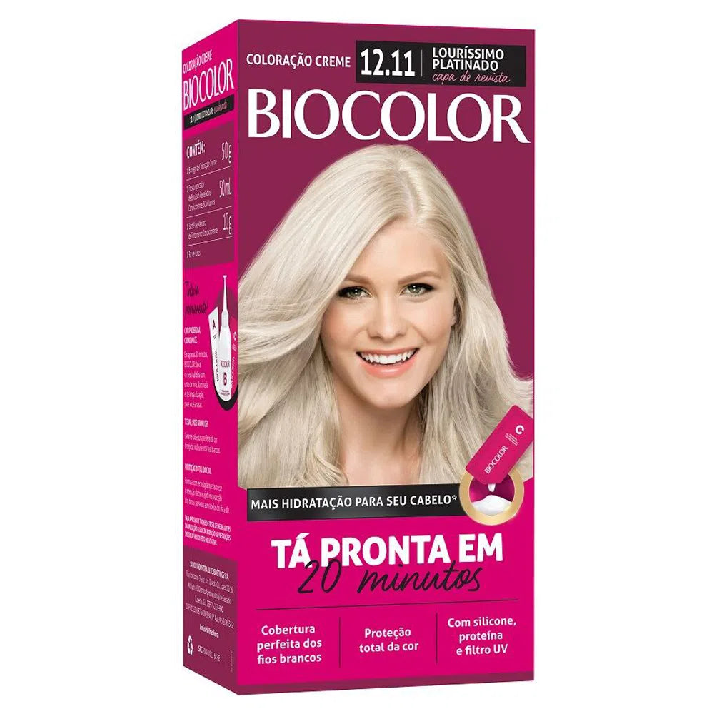 Coloração Biocolor Mini Kit Louro Claríssimo Platinado 12.11