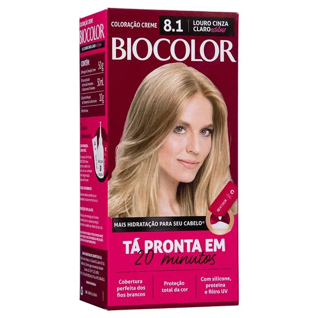 Coloração Biocolor Mini Kit Louro Cinza Claro 8.1
