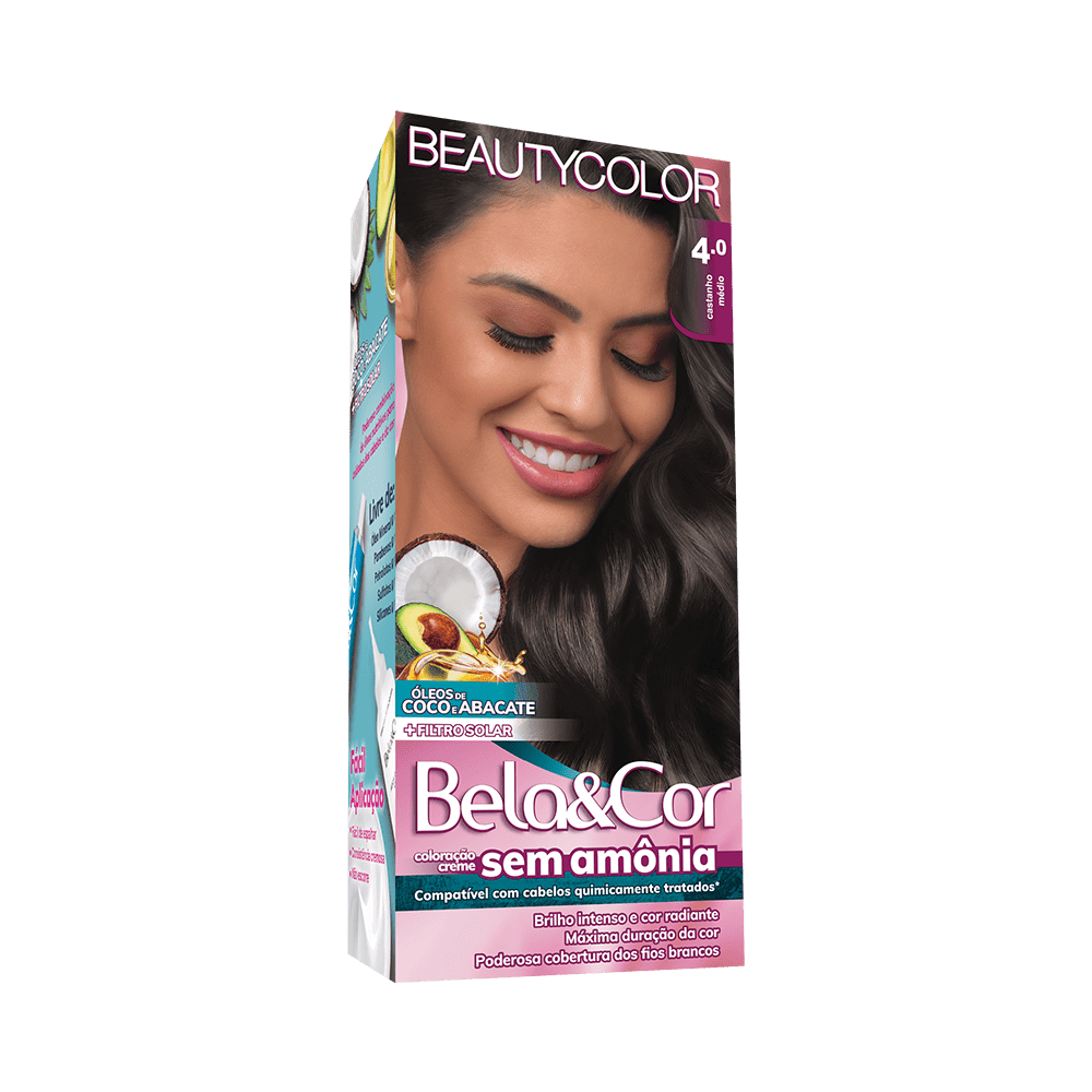 Coloração Creme Bela & Cor Mini Kit sem Amônia 4.0