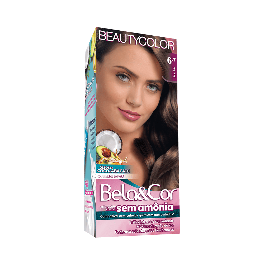 Coloração Creme Bela & Cor Mini Kit sem Amônia 6.7