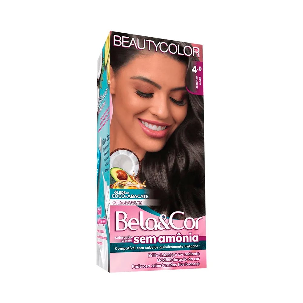 Coloração Creme Bela & Cor Mini Kit sem Amônia 7.0