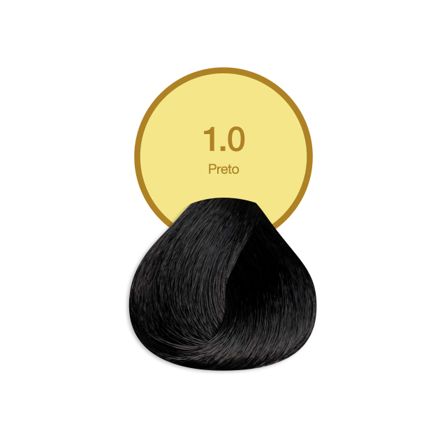Coloração Creme Permanente Crono Acquaflora 1.0 Preto 60 g